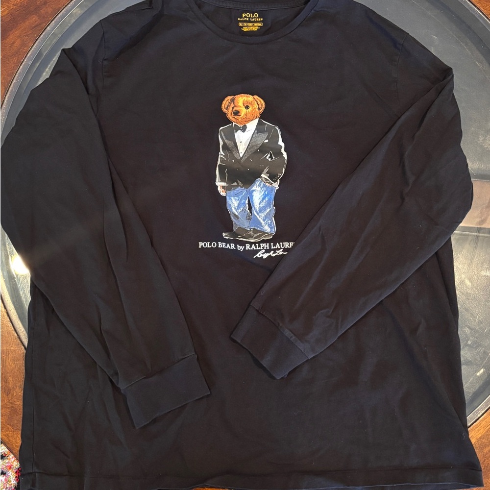 Polo Ralph Lauren Tuxedo Bear Black Long Sleeve XL